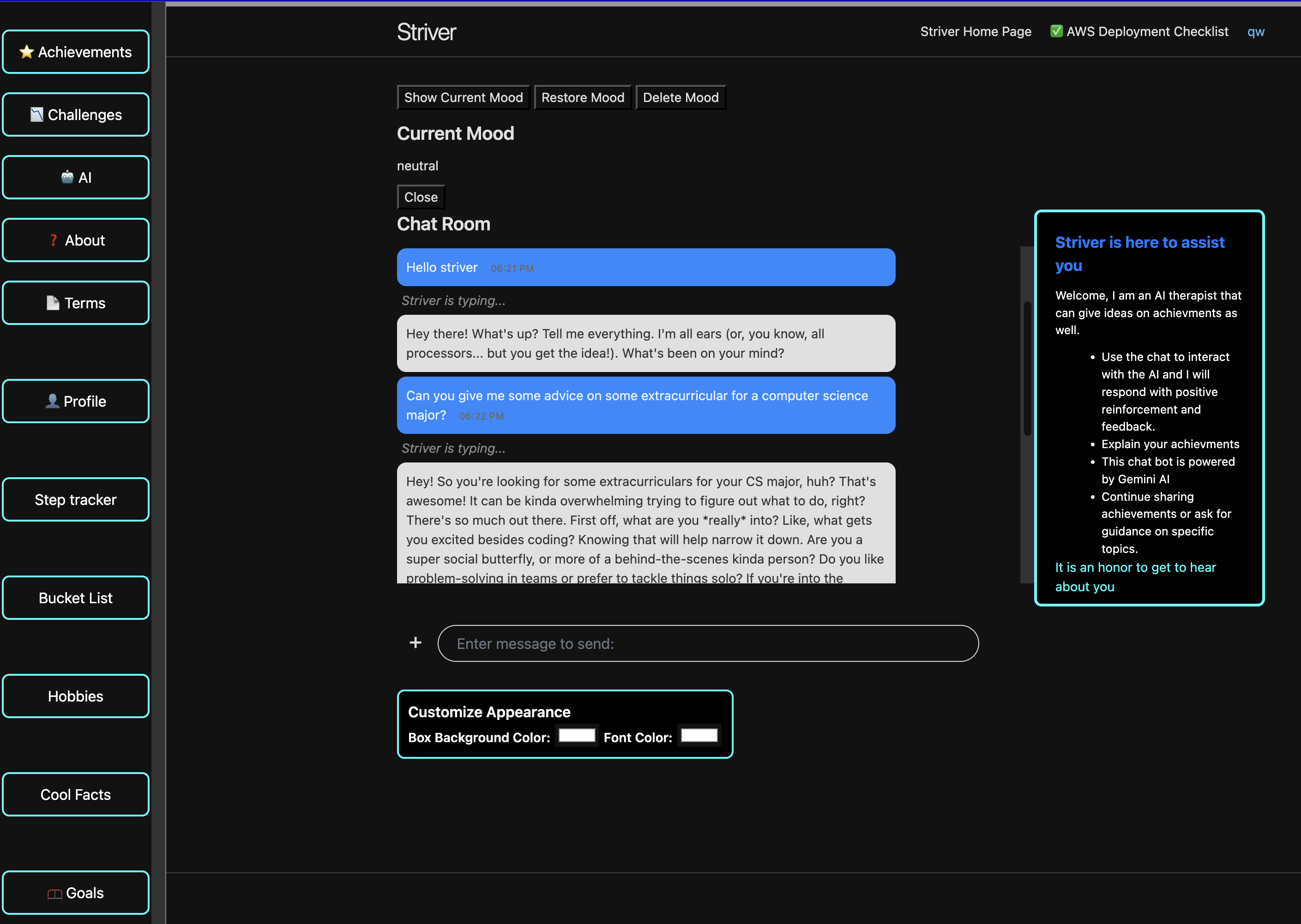 With the help of my team we created this